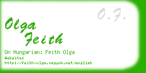 olga feith business card